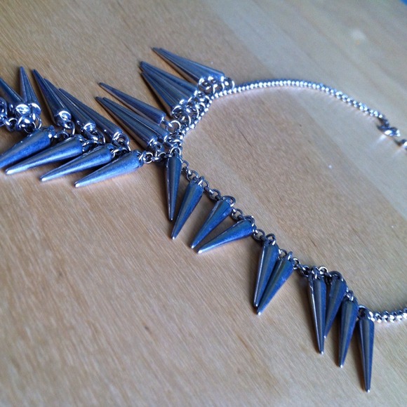 Silver Spike Necklace - Picture 3 of 3