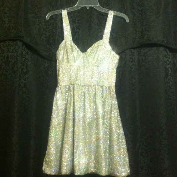 Silver, Sparkly and Sequined Dress