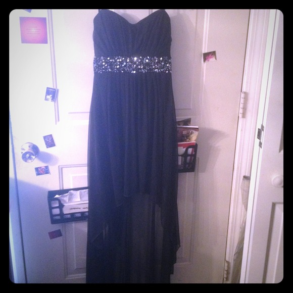 🔴Black High-Low Dress