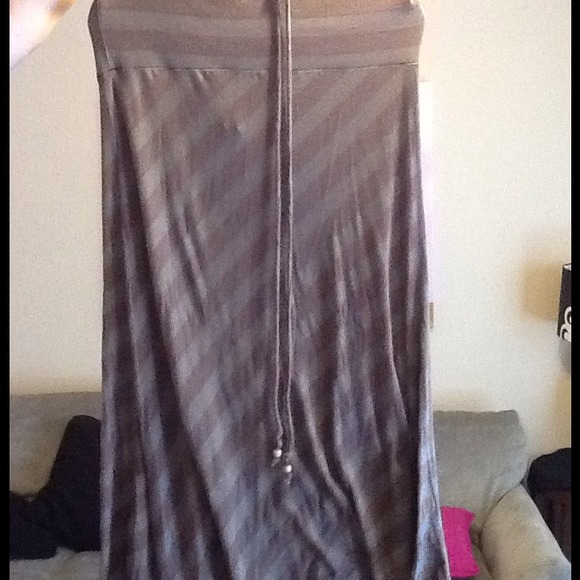 Maxi skirt/tube top dress and grey boots BUNDLED