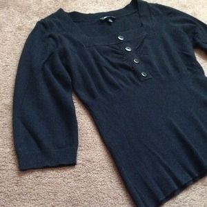 Black sweater with buttons