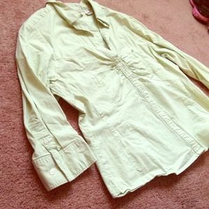 Cute green button down green collared shirt