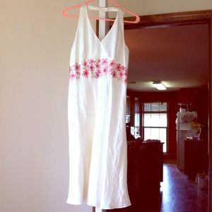 White Linen Dress from Ann Taylor