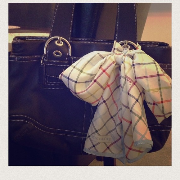 Coach Tattersall Print Scarf - Picture 2 of 2