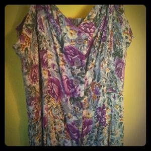 Floral romper with open criss cross back