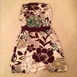 Brown floral dress
