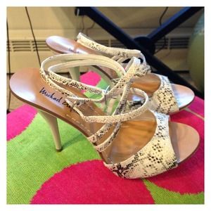 Snake skin strap sandals