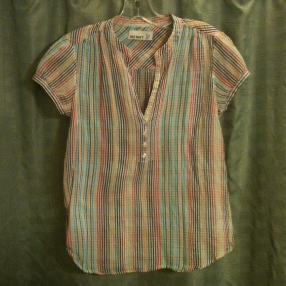 Gauzy cap sleeve shirt