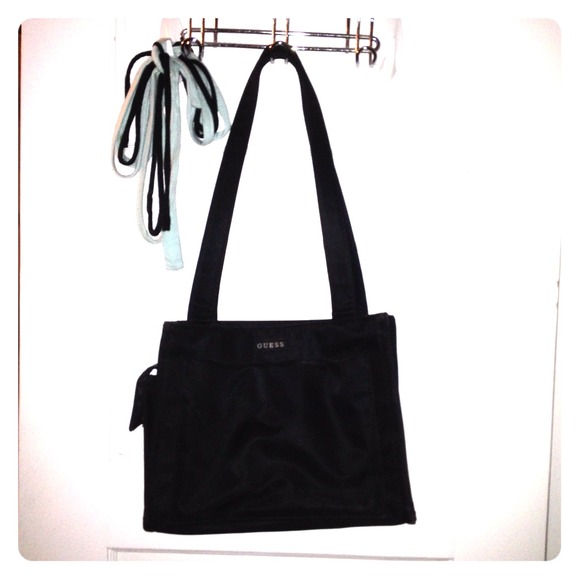Guess Black Microfiber Handbag