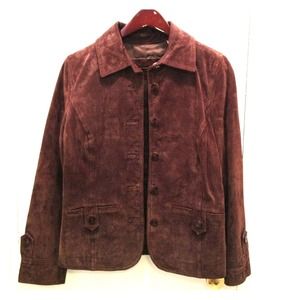 Dark brown Suede jacket 100% leather