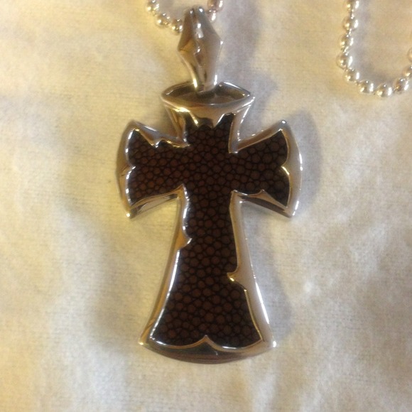 Alan K Stingray Leather, 925 silver Pendant/Chain - Picture 2 of 4