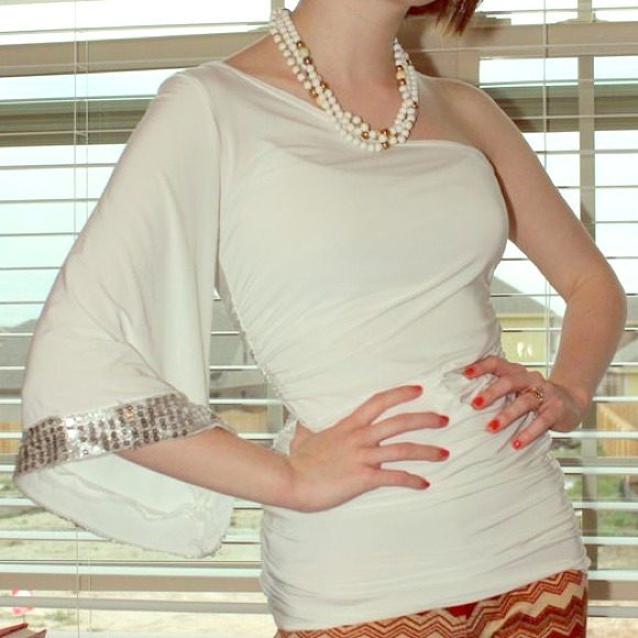 White Disco-Style Top