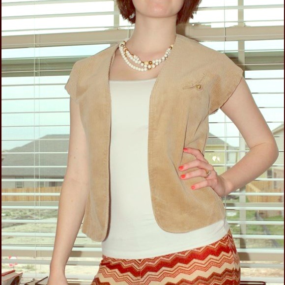 Short Sleeved Corduroy Jacket