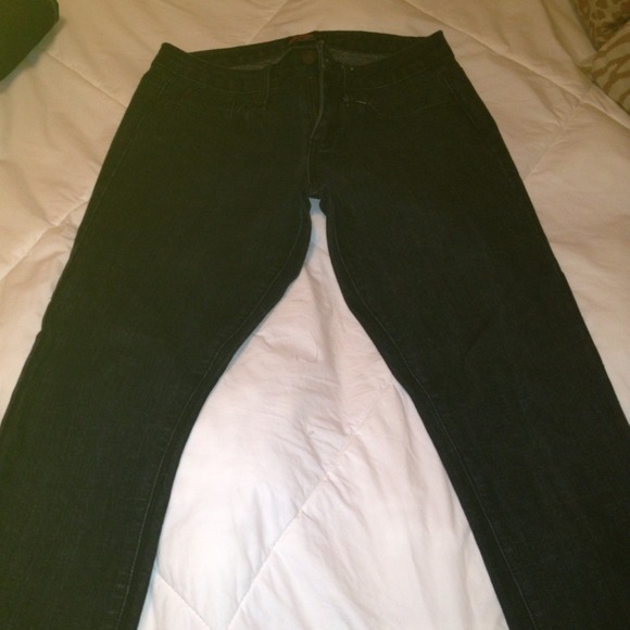 Dark denim jeans w zipper on ankles - Picture 1 of 4