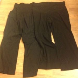 LIKE NEW! 2 pairs of black maternity pants.