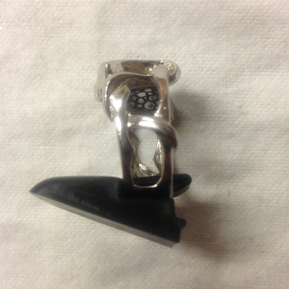Alan K stingray leather ring red with 925 silver - Picture 2 of 4