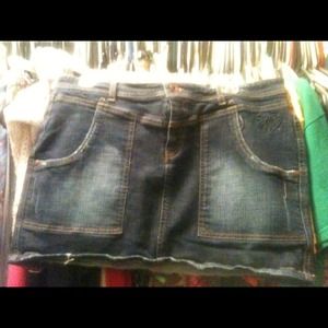 blue jean skirt