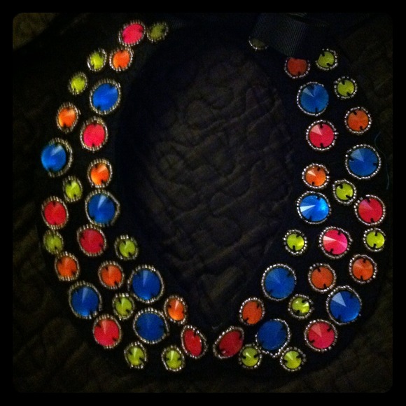Faux Collar Multi Color Beaded Necklace