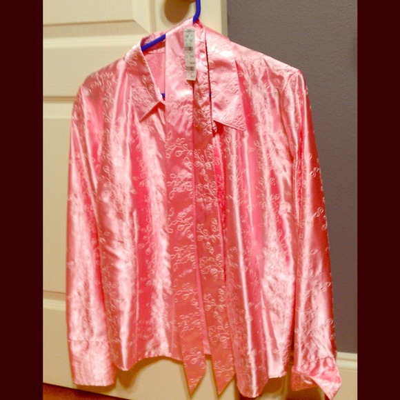 Tops - Beautiful Pink Silk Shirt, Never Worn, Brand New!