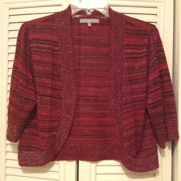 🔲SOLD🔲 Red and Black Shrug Sweater