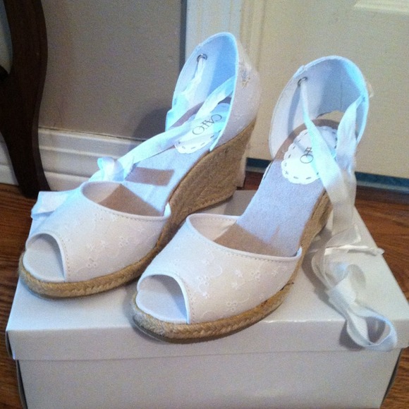 White Summer Wedges