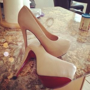 Nude Platform Pumps Christian Louboutin inspired
