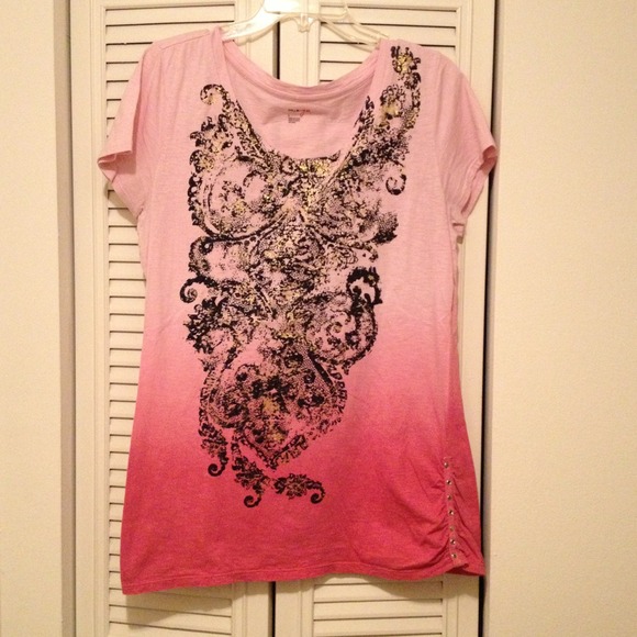 🔲SOLD🔲 Style&Co Pink Screen Print T-Shirt