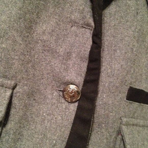 Rue 21 Gray & Black Wool Blazer XL - Picture 3 of 4
