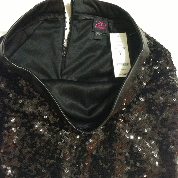 Sequin mini skirt-2B Bebe $ DROP FOR LIMITED TIME - Picture 2 of 3