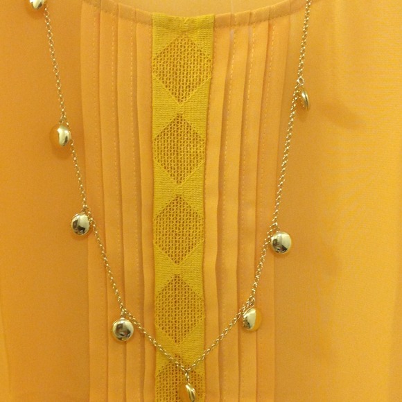 LOFT tangerine flowy top - Picture 3 of 3