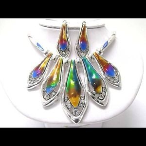 Jeweled Necklace and Earring Set