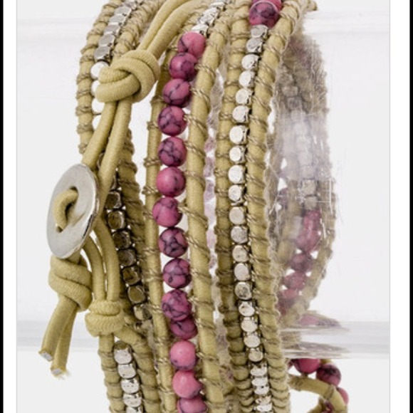 fishes beaded wrap bracelet