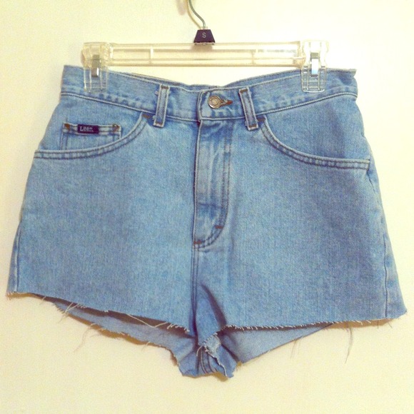 Lee high waisted jean shorts