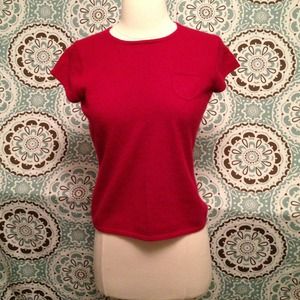 Red cashmere top