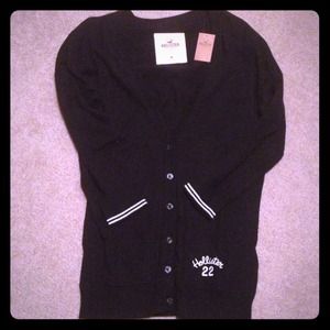 NWT Navy 3/4 sleeve Hollister sweater
