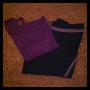 Workout capris and top bundle!