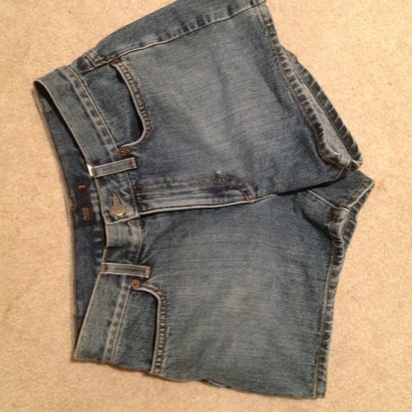 Denim blue jean shorts