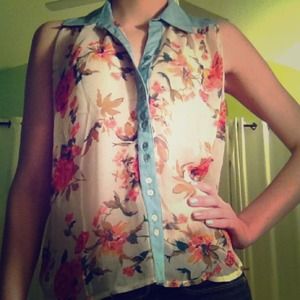 NEW sheer floral top