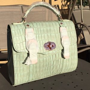 Mint and Rose Gold bag