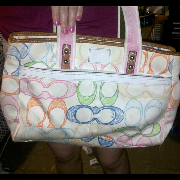Multicolored Coach Purse - Picture 3 of 4