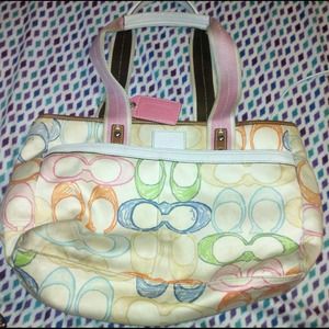 Multicolored Coach Purse