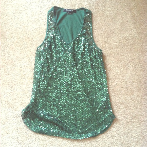 Emerald Sequin Tank