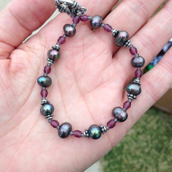 Black Freshwater Pearl Bracelet