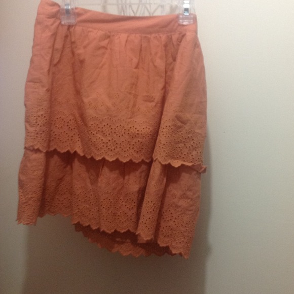 J. Crew tiered embroidered skirt