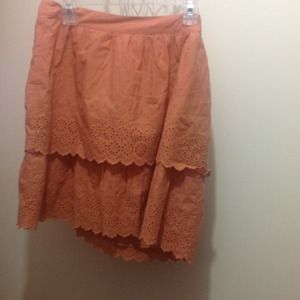 J. Crew tiered embroidered skirt