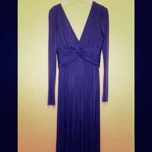 BCBGMaxAzria floor length navy blue dress
