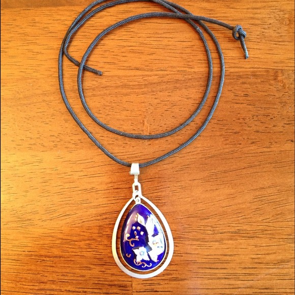 SOLD in a bundle Porcelain pendant necklace Russia