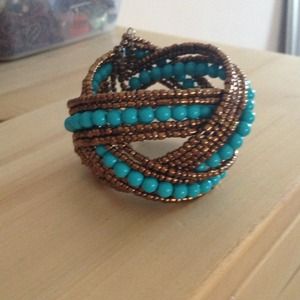 Turquoise & Golden Brown Bracelet