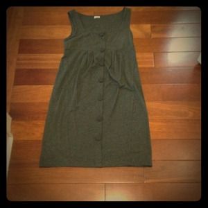 Splendid cotton grey dress with button detail