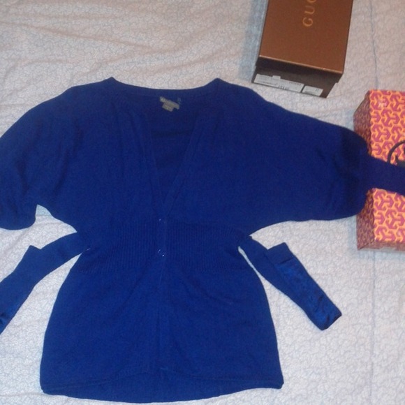 Cobalt blue Armani Exchange belted sweater/top😍😍